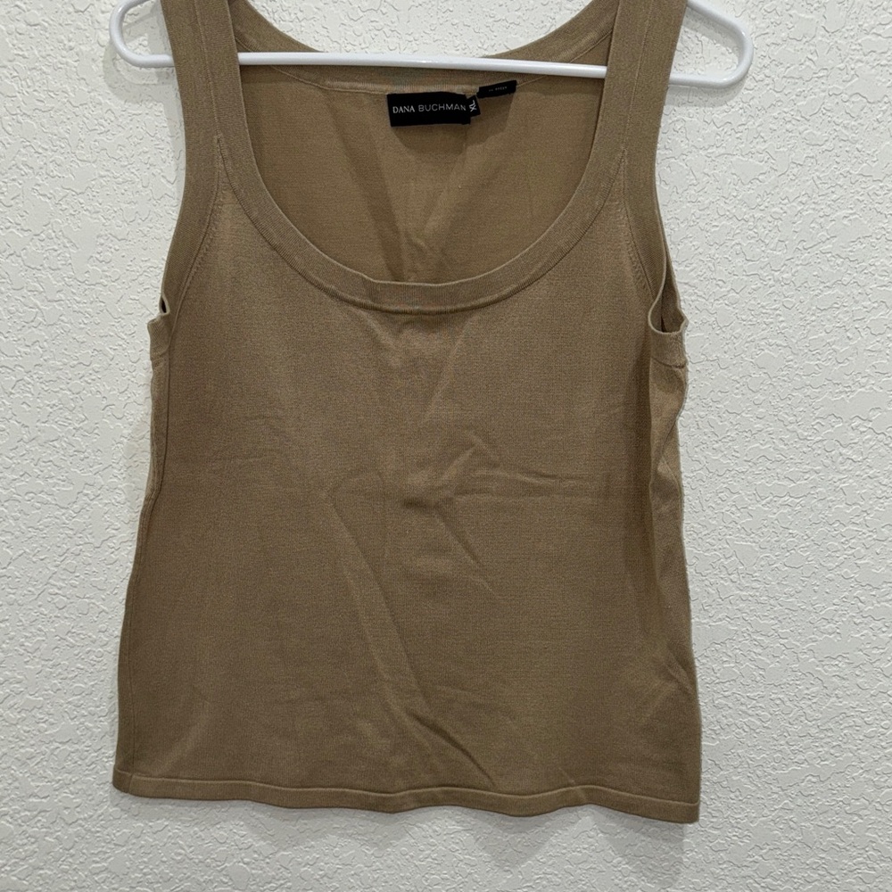 Dana Buchman Tan Sleeveless Top